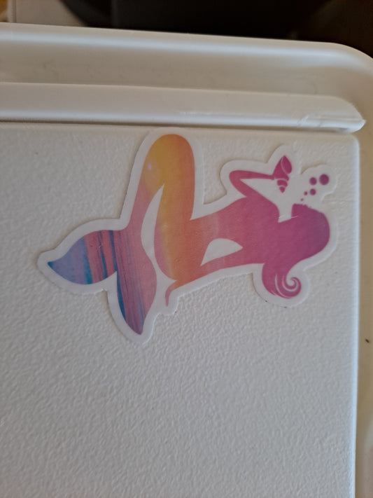 Mermaid Pink Sunset Sticker