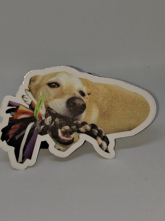 Happy Dog Die Cut Sticker
