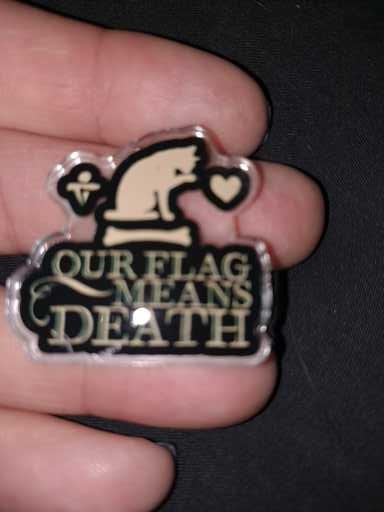 Our Flag Means Death Cat Logo Acrylic Pin